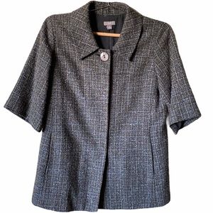J. Jill Coat Lightweight Tweed Shacket Blazer Jacket